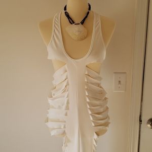 Sexy white beach dress, coverup, maxi dress